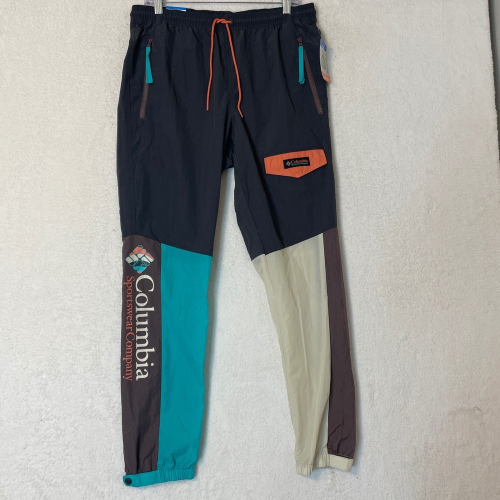 Columbia Mens Riptide Retro Pant Colorblock Omni-Shield Joggers Grey XO8196 M